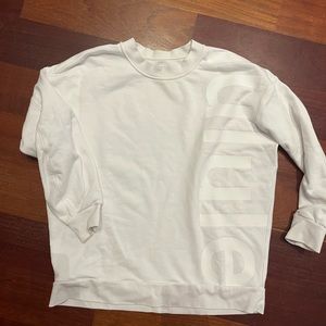 White lululemon perfectly oversized crew